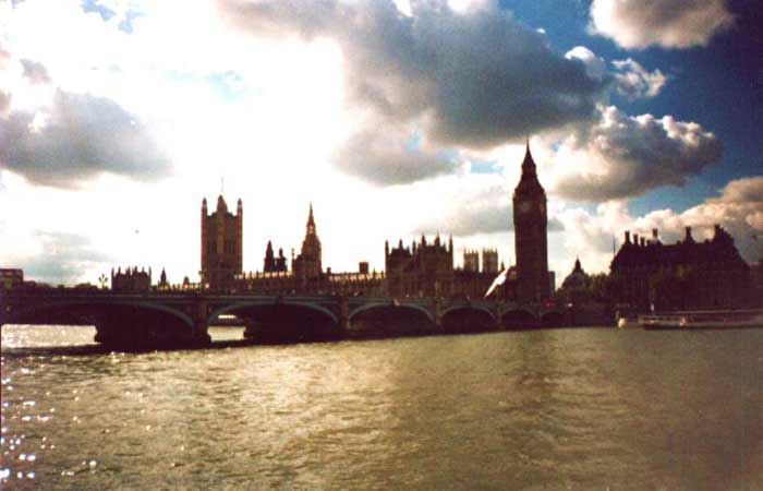 Темза, мост, London Eye, чёртовое колесо
